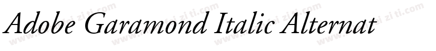 Adobe Garamond Italic Alternate字体转换